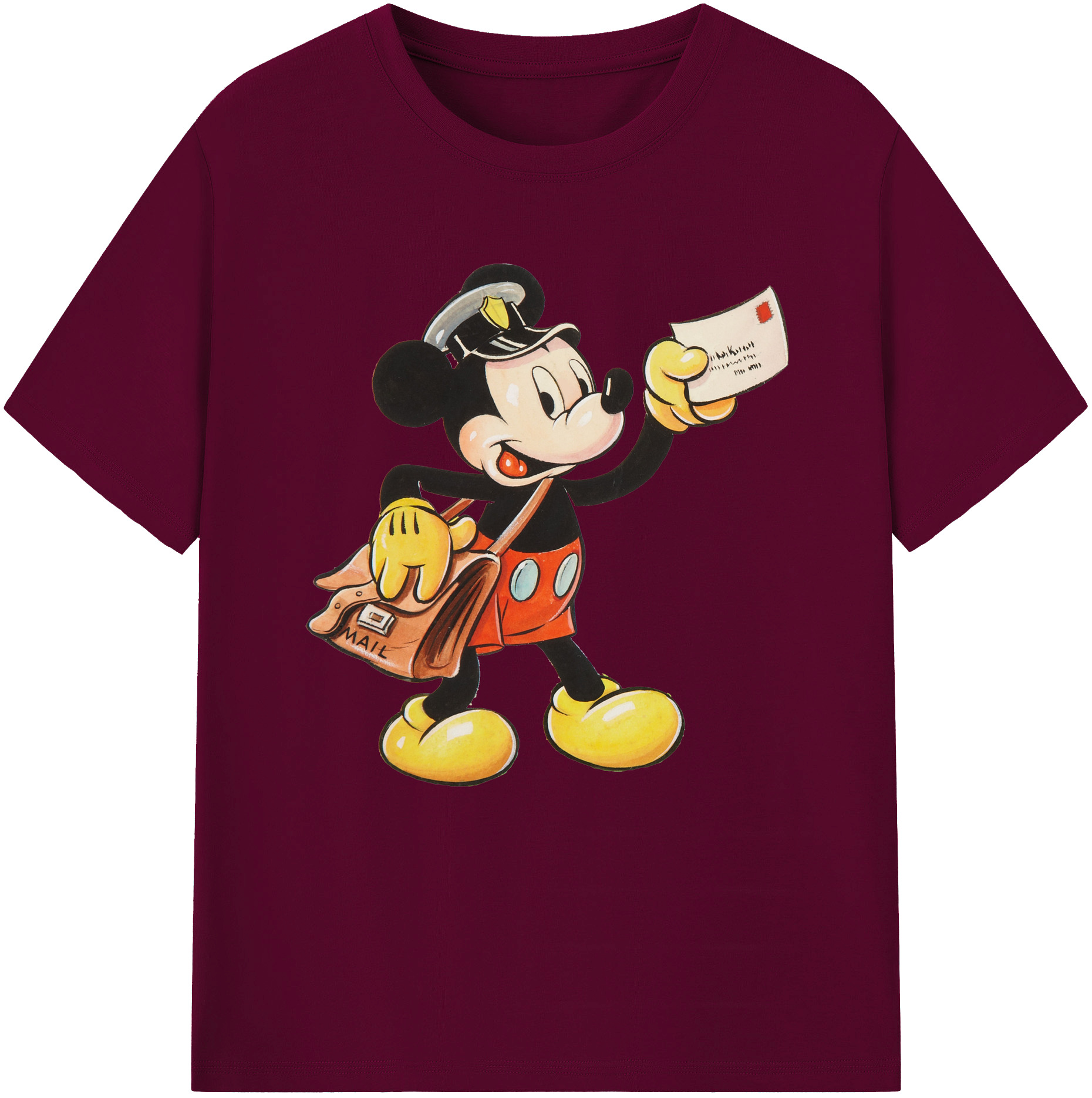 （画像用） ミッキーマウス Mickey Mouse レディースカジュアルプリントTシャツ（綿100％）